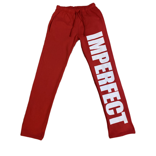 Imperfect Full Logo Red Sweatpants